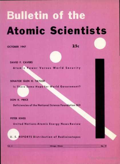 Bulletin of the Atomic Scientists - October 1947