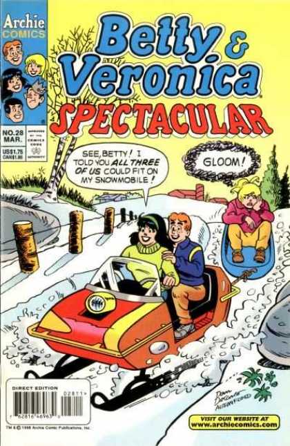 Betty and Veronica Spectacular 28 - Archie Comics - Blue Sled - Comfortable - Snowmobile - Winter