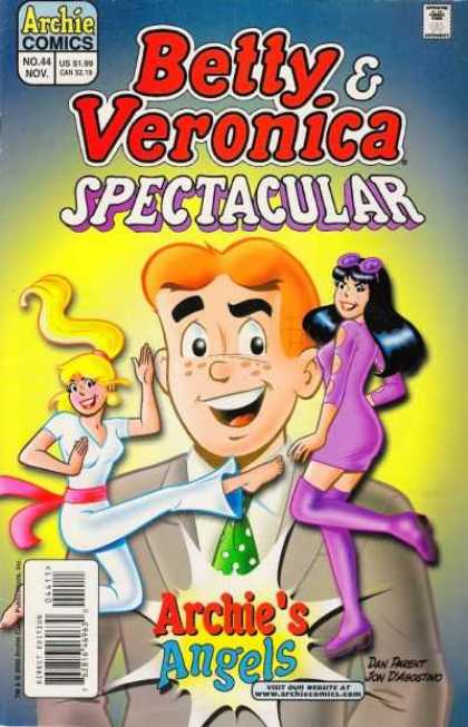 Betty and Veronica Spectacular 44 - Archie - Purple Dress - Purple Boots - White Jumpsuit - Tan Suit