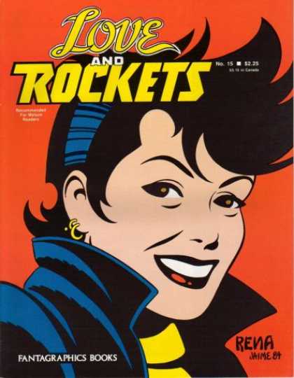Love & Rockets 15 - Punk Hairstyle - Gold Earrings - Female - Fantagraphics Books - Rena