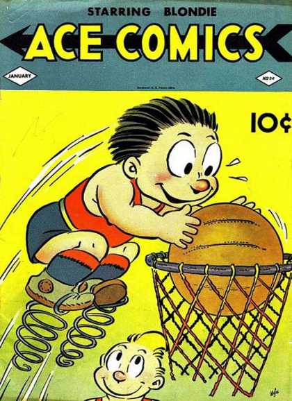 Ace Comics 34 - Springs - Basketball - Large Eyes - Net - Sweat