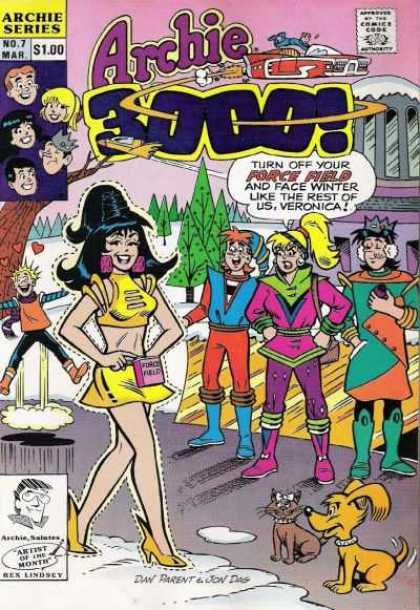 Archie 3000 7 - Veronica - Betty - Jughead - Force Field - Winter - Dan Parent, Jon D'Agostino