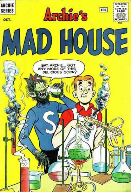 Archie's Madhouse 15 - Chemistry - Beakers - Test Tubes - Smoke - Bunson Burner