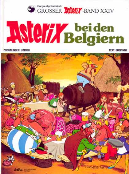 Asterix - Asterix bei den Belgiern - People - Big Man - Tree - Party - Sleeping
