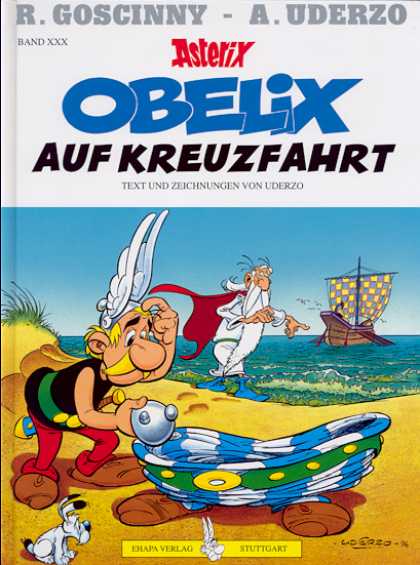 Asterix - Obelix auf Kreuzfahrt - Island - Ocean - Sail Boat - Striped Pants - Wing Hat