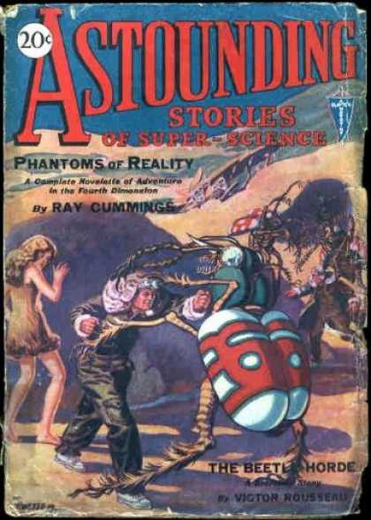 Astounding Stories 1 - Beetle - Phantoms Of Reality - Cummings - 20 Cents - The Beetle Horde