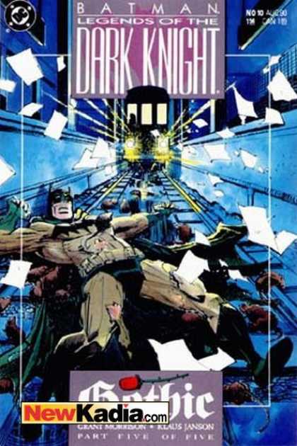 Batman: Legends of the Dark Knight 10 - Part Five Of Five - Gothic - Subway - Grant Morrison - Papers - Klaus Janson