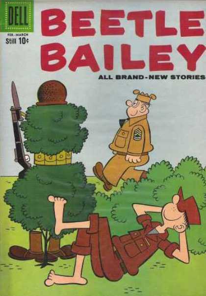 Beetle Bailey 19 - Gun - Soldier - Tree - Napping - Brown Boots