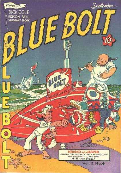 Blue Bolt 4 - September - Dick Cole - Featuring - Edison Bell - Sergeant Spook