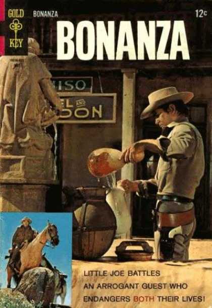 Bonanza 28 - Gold Key - Cowboy - Horse - Little Joe - Water