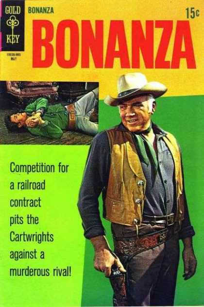 Bonanza 32 - Gold Key - May - 15c - Competition - Railroad