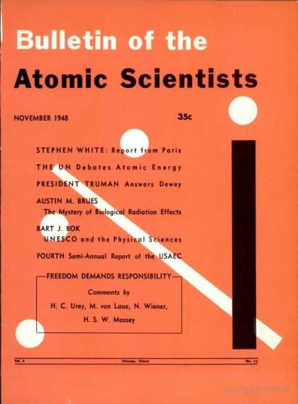 Bulletin of the Atomic Scientists - November 1948