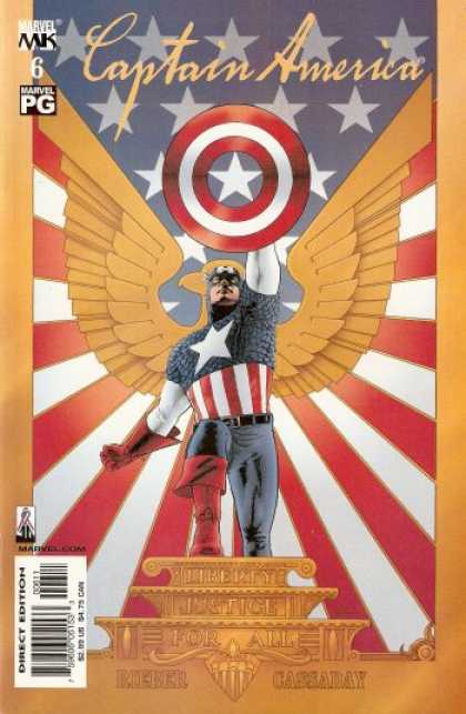Captain America (2002) 6 - Eagle - Stars - Stripes - Podium - Shield - John Cassaday