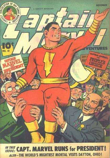 Captain Marvel Adventures 41 - November - People Choices - President - N041 - Largest Circulation Of Any Comic Group