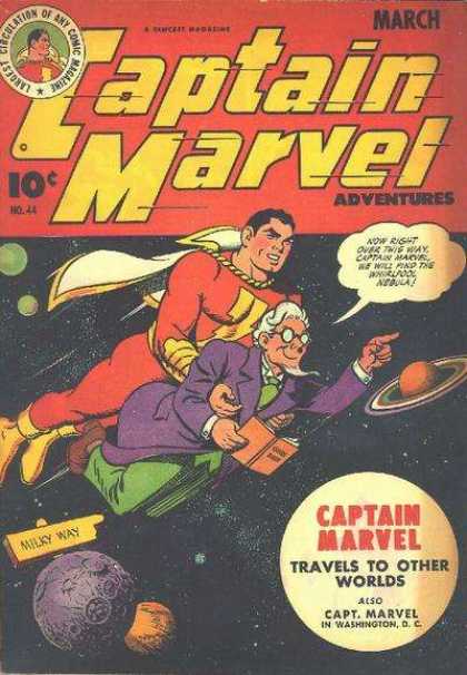 Captain Marvel Adventures 44 - No 44 - Outer Space - Captain - World Travels - Washington Dc - Clarence Beck