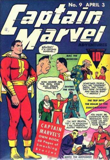Captain Marvel Adventures 9 - Superhero - American - Action - Cape - Collection - Clarence Beck