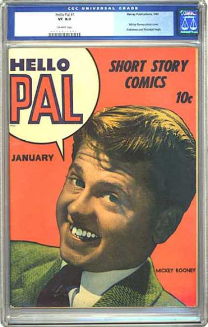 CGC Graded Comics - Hello Pal #1 (CGC) - Mickey Rooney - Hello Pal - Short Story Comics - January - Green Suit