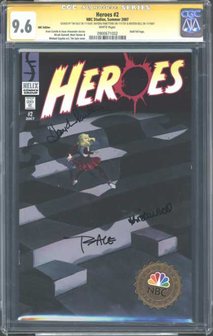 CGC Graded Comics - Heroes #2 (CGC) - Heroes 2 - Helix Comics Group - Ledge - Girl - Shadow