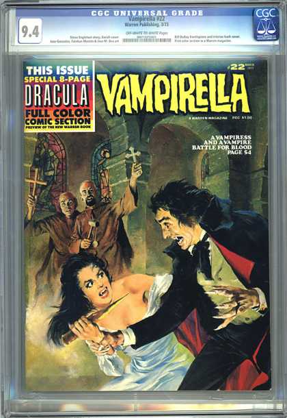 CGC Graded Comics - Vampirella #22 (CGC) - Vampire - Monks - Crosses - Stained Glass - Stake