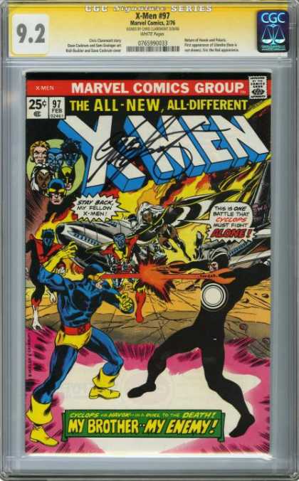 CGC Graded Comics - X-Men #97 (CGC) - Signed - Cgc Signature Series - Marvel Comics Group - The All- New All- Different X-men - My Brother My Enemy