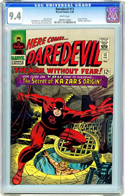 CGC Graded Comics - Daredevil #13 (CGC) - Ka-zar - Origin - Manhole - Prison - Underground