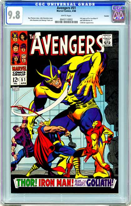 CGC Graded Comics - Avengers #51 (CGC) - Avengers - Thor - Iron Man - Goliath - Bow And Arrow