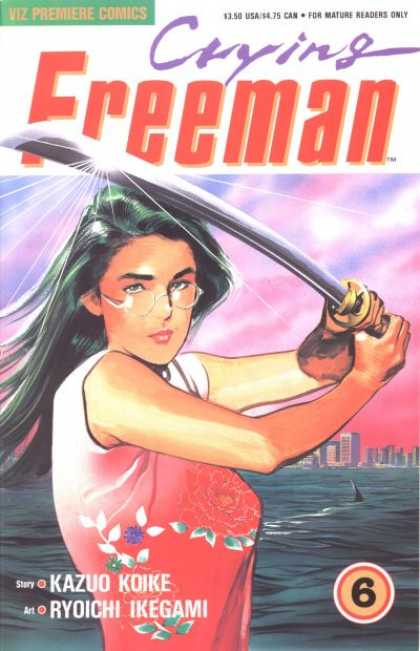 Crying Freeman 6 - Superwoman - Sword - Sea - Shark - Spectacles - Ryoichi Ikegami