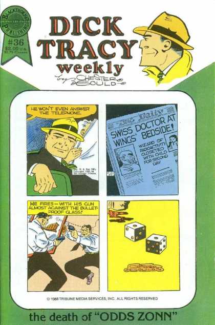 Dick Tracy Weekly 36 - Odds Zonn - Yellow Hat - Detective - Dice - Snake Eyes