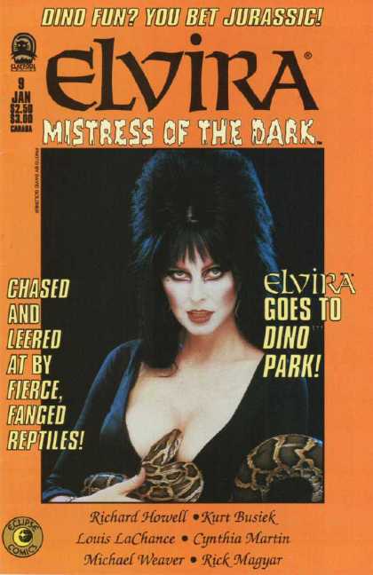 Elvira 9 - Mistress Of The Dark - Dino Park - Black Hair - Cleavage - Snake