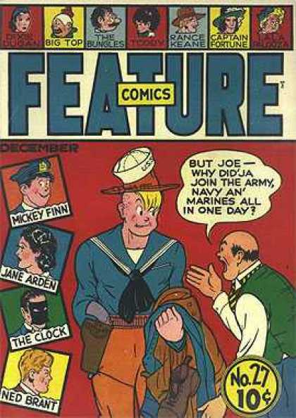 Feature Comics 27 - Mickey Finn - Jane Arden - The Clock - Ned Brant - Joe