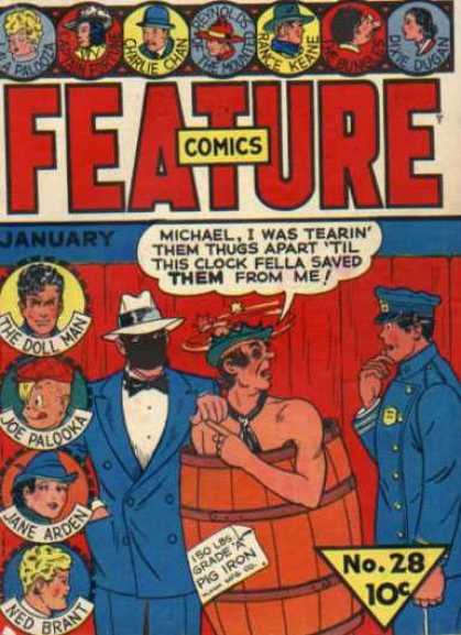 Feature Comics 28 - Policeman - Black Mask - Barrel - Blackeye - Bow Tie