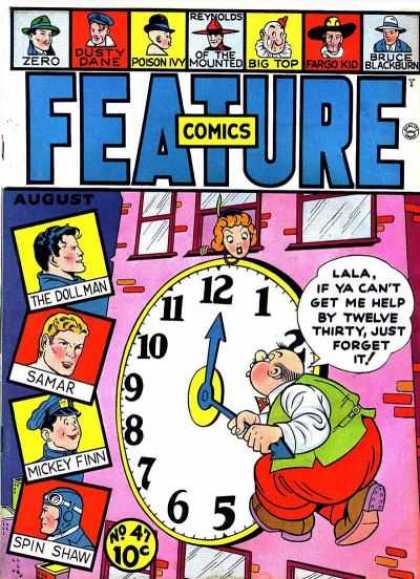 Feature Comics 47 - The Doll Man - Samar - Mickey Finn - Spin Shaw - Clock