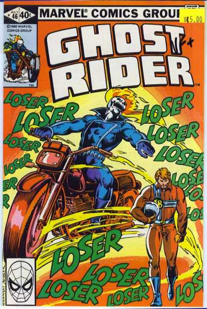 Ghost Rider 46 - Loser - Frown - Helmet - Motorcycle - Jeering - Ron Garney
