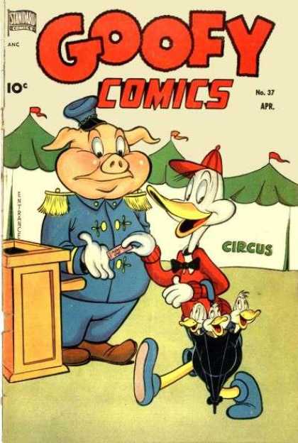 Goofy Comics 37 - No 37 - Tent - Circus - Pig - Tickets