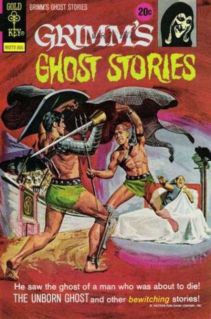 Grimm's Ghost Stories 9 - Men - Bed - Gold Key - The Unborn Ghost - Weapons