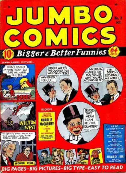 Jumbo Comics 2 - Bigger U0026 Better Funnies - Charlie Mccarthy - Wilton West - Jumbo Jim - Big Pages