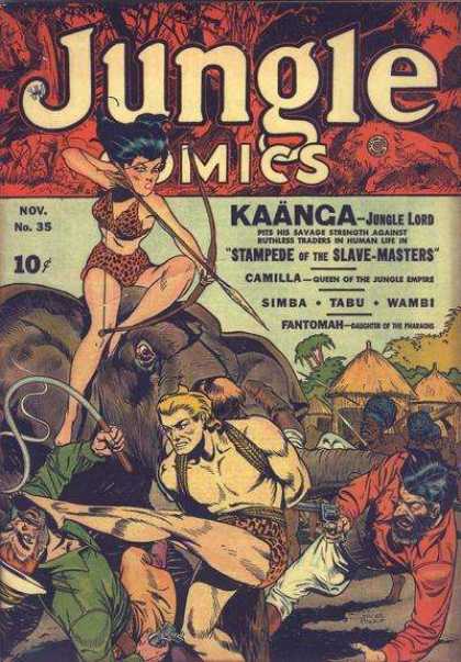 Jungle Comics 35 - Kaanga - Jungle Lord - Stampede Of The Slave-masters - Nov No 35 - Bow And Arrow
