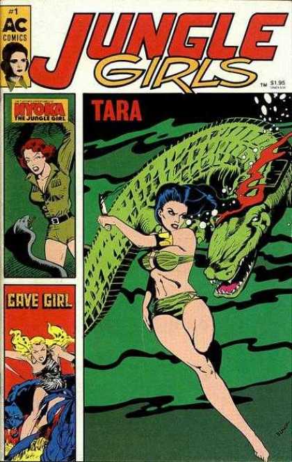 Jungle Girls 1 - Tara - Green Swimsuit - Reptile Snake - Water - Jungle Dress