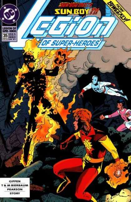 Legion of Super-Heroes (1989) 35 - Dc - Dc Comics - Sun Boy - Super Heroes - Burning Body - Jason Pearson