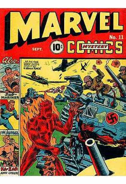 Marvel Mystery Comics 11 - Sub-mariner - Human Torch - Angel - Airplane - Ka-zar