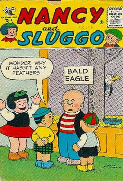 Nancy and Sluggo 137 - Bald Eagle - Approved By The Comic Code - Beanies - Tree - Hair Bow