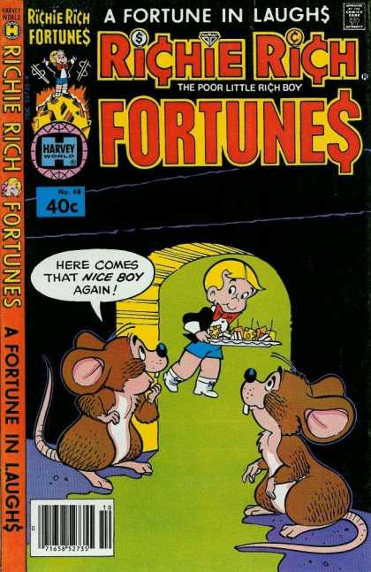 Richie Rich Fortunes 48 - A Fortune In Laughs - Approved By The Comics Code Authority - Plate - Harvey World - The Poor Little Rich Boy