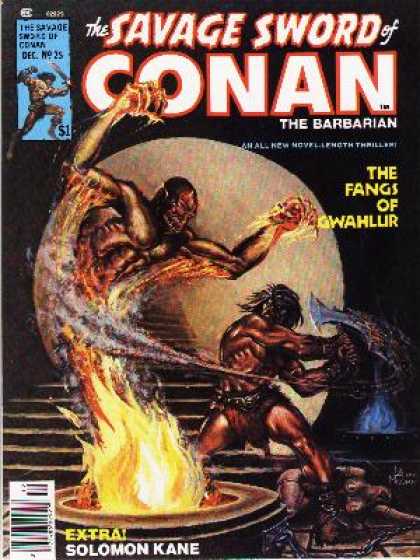 Savage Sword of Conan 25 - War Ax - Solar System - Monster - Fire - Death