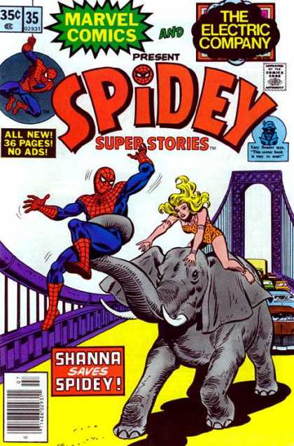 Spidey Super Stories 35 - Elephant - Shanna - Bridge - Circus - Traffic