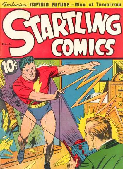 Startling Comics 6 - 10 Cents - Superhero - Captain Future - Man Of Tomorrow - Bolt
