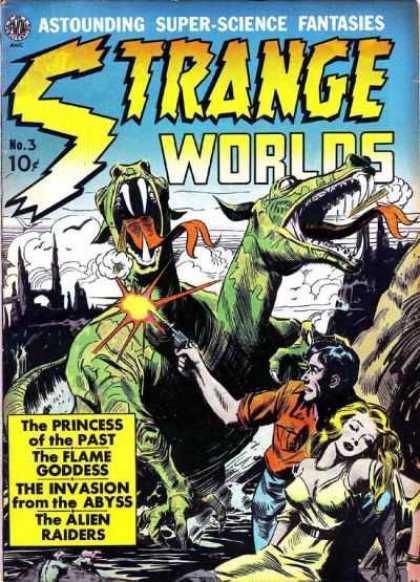 Strange Worlds 3 - Astounding - Super-science - Fantasies - The Flame Of Goddess - The Alien Raiders - Jack Kirby