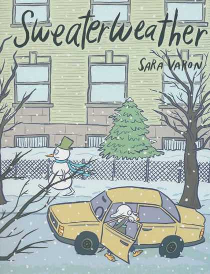 Sweater Weather 1 - Snowfall - Snow Man - Car - Sara Varon - Multilevel Building