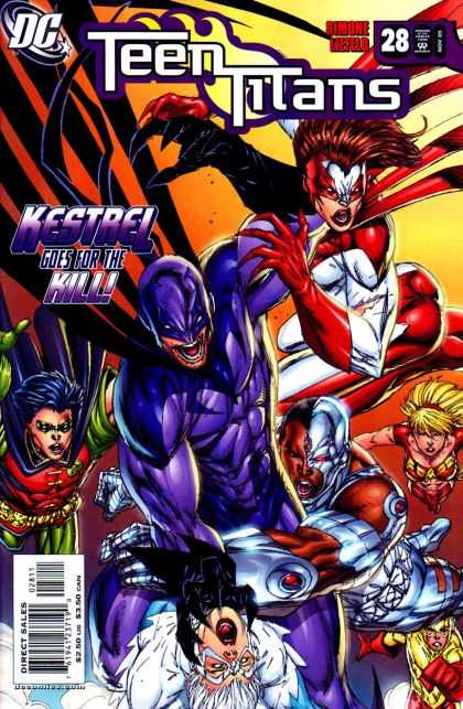 Teen Titans (2003) 28 - Dc - Superheroes - Kestrel Goes For The Kill - Fight - Number 28 - Rob Liefeld