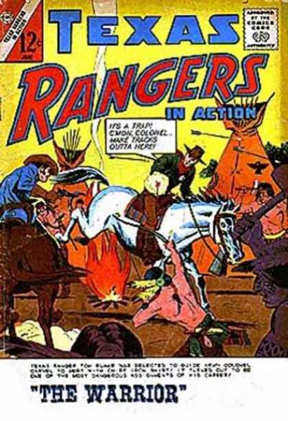 Texas Rangers in Action 45 - Texas Rangers - Harses - Guns - Fighting - Arrows