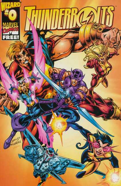 Thunderbolts 0 - Marvel Comics - Wizard 0 - Masks - Wings - Arrow - Mark Bagley